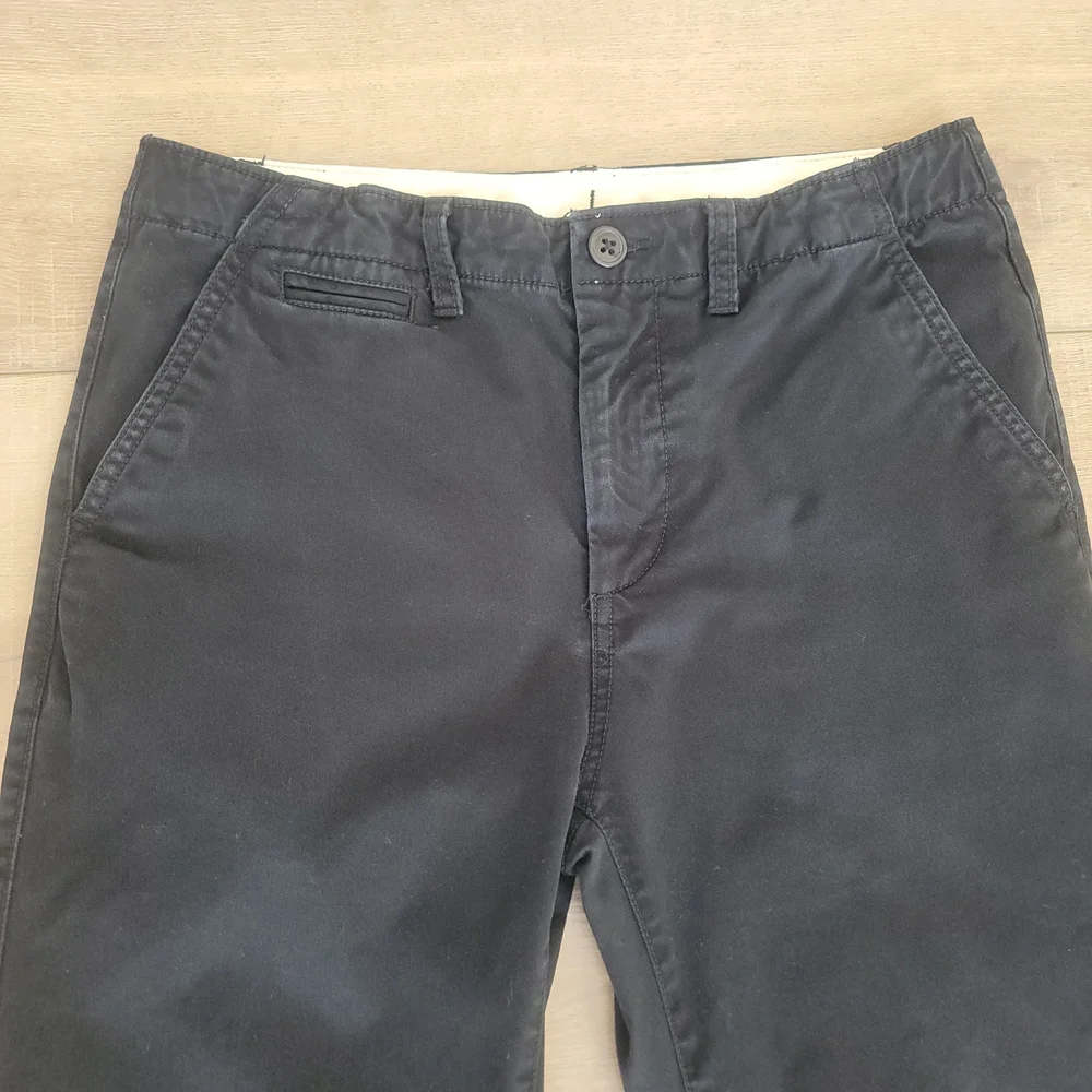 GAP Kids Boy Size 18 True Black Uniform Straight-Fit Stretch Adjustable Khakis